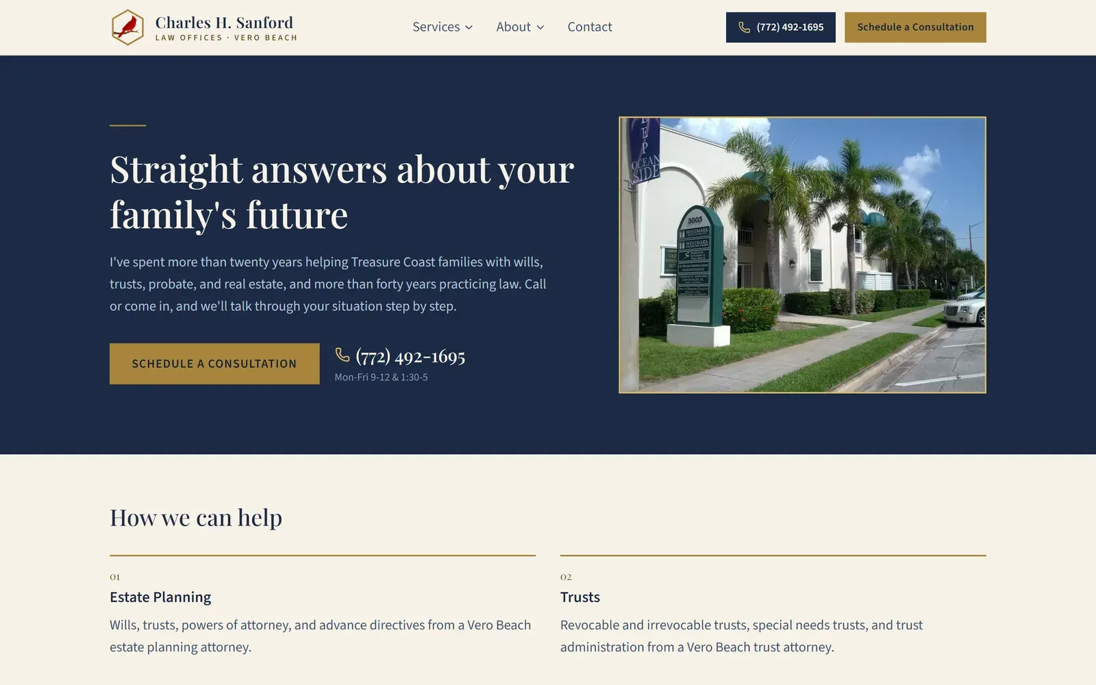 Charles Sanford Law Office in action