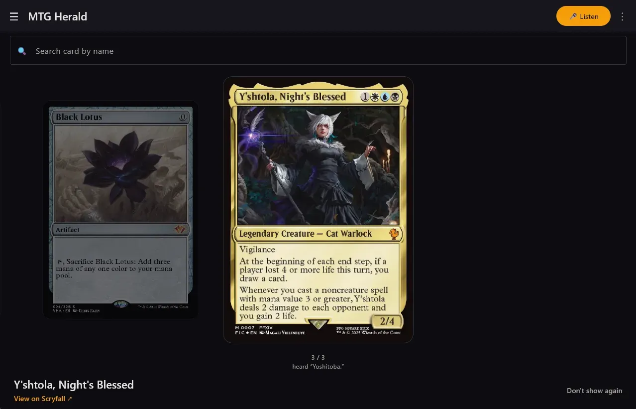 MTG Herald in action